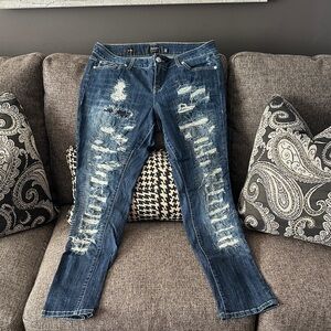 Torrid Distressed Dark Blue Women’s Jeans - 12